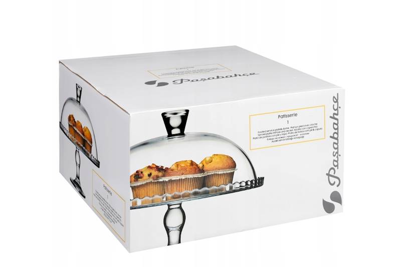 Patera na nóżce z kloszem PATISSERIE 32cm  PASABAHCE 95200