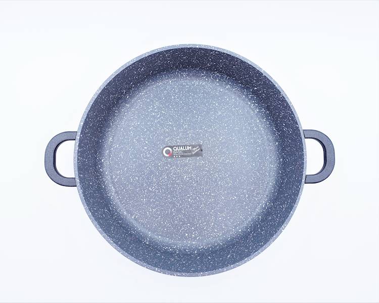 Patelnia głęboka ANTRACYT 28cm z pokrywa  AMBITION 80031