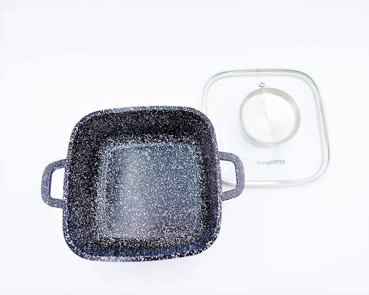 Garnek ceramiczny Konighoffer Kingstone 18 cm kwadratowy z aromatyzerem 2,1 L