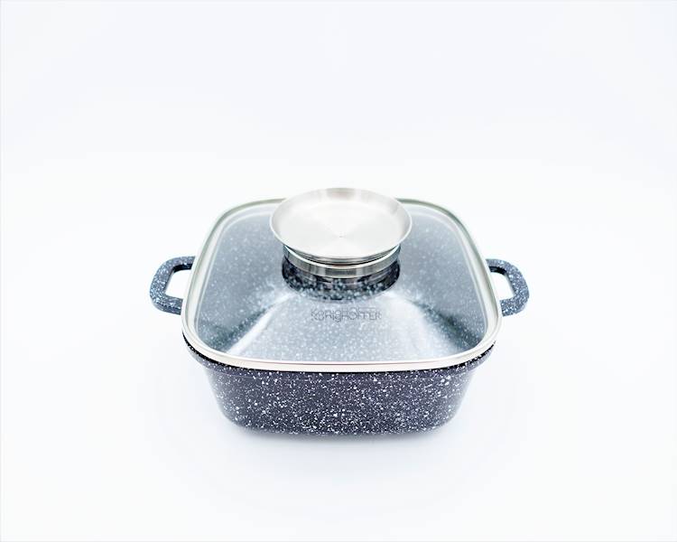Garnek ceramiczny Konighoffer Kingstone 18 cm kwadratowy z aromatyzerem 2,1 L