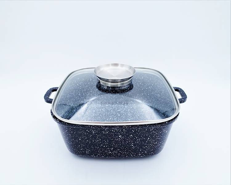 Garnek ceramiczny Konighoffer Kingstone 24 cm kwadratowy z aromatyzerem 4,9 L