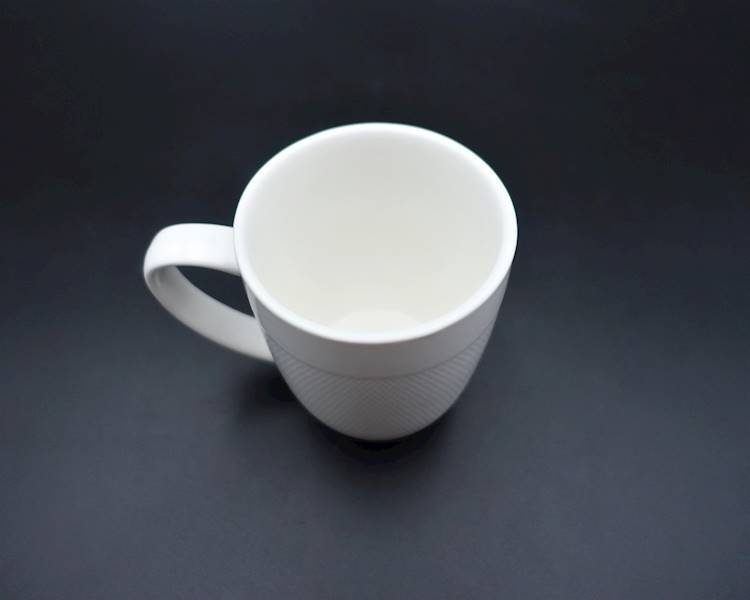 Kubek porcelanowy FLORINA CORTINA BIAŁY 330 ml