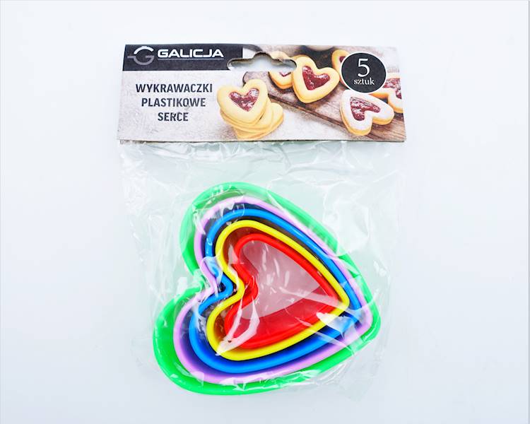 Zestaw wykrawaczek do ciastek Serce- 5 szt