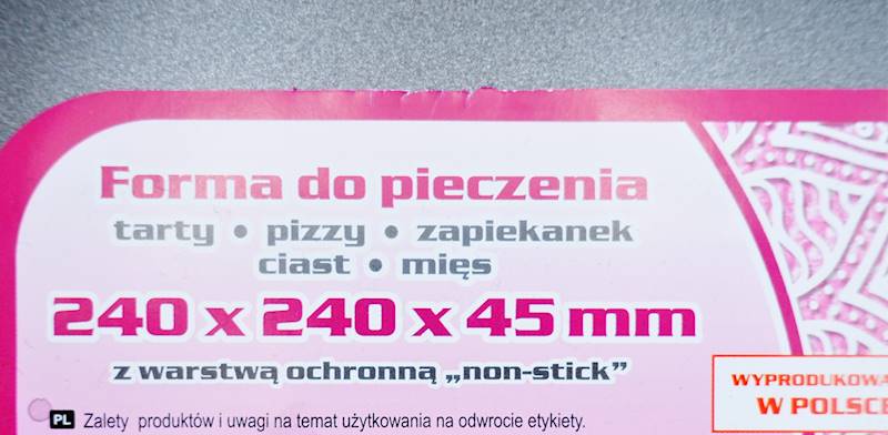 Kwadratowa Forma do ciasta SNB 240×240 mm Non-stick
