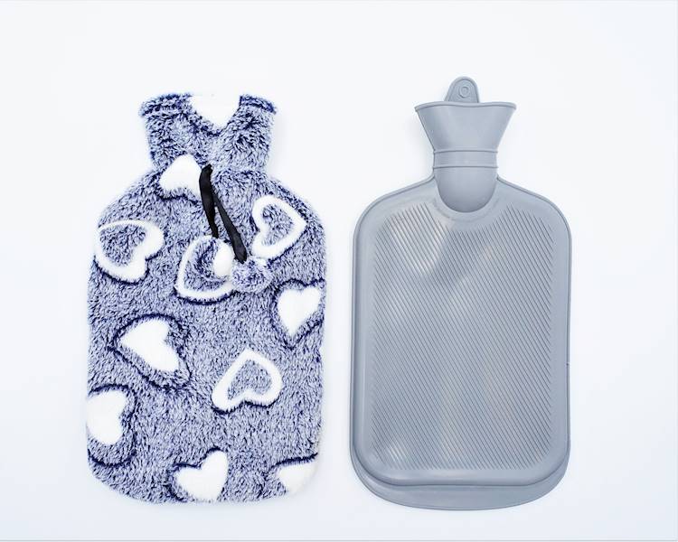 Termofor 2 L w pokrowcu/ futerku serduszka