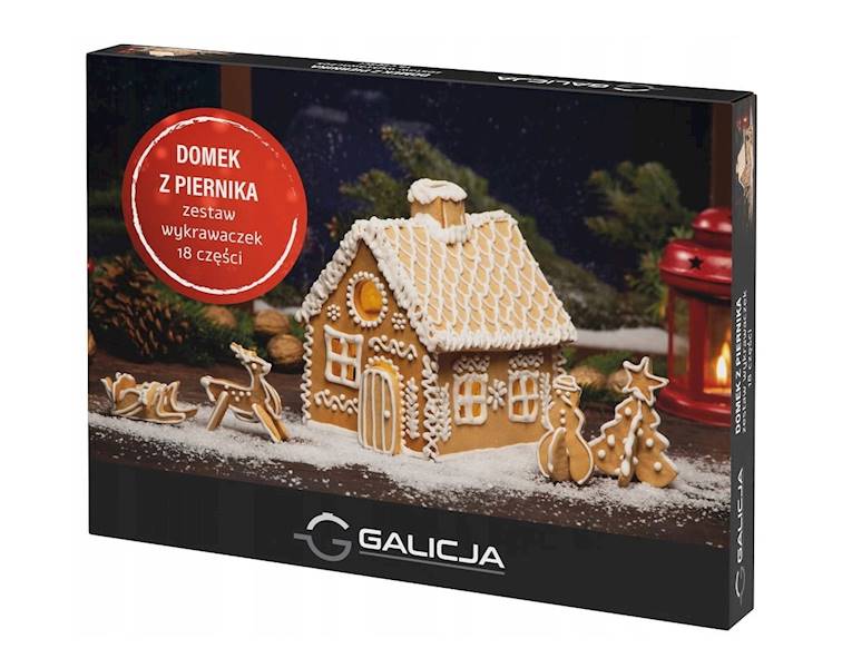 Domek z piernika zestaw wykrawaczek Galicja 18szt.