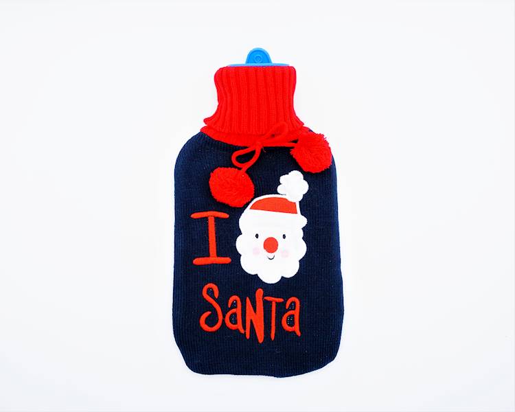 Termofor w Sweterku na wodę 2L Santa/ Mikołaj