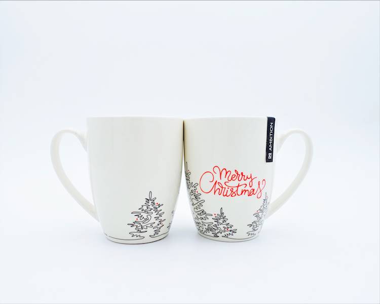 Kubek porcelanowy LINE ART 370ml CHOINKA AMBITION 50998