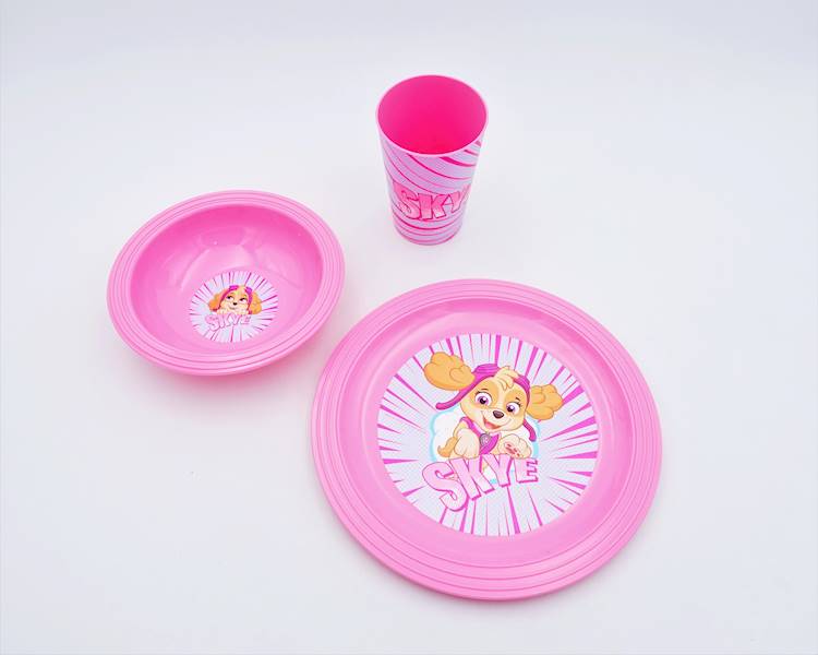 Zestaw obiadowy dla dzieci Psi Patrol Pink Skye