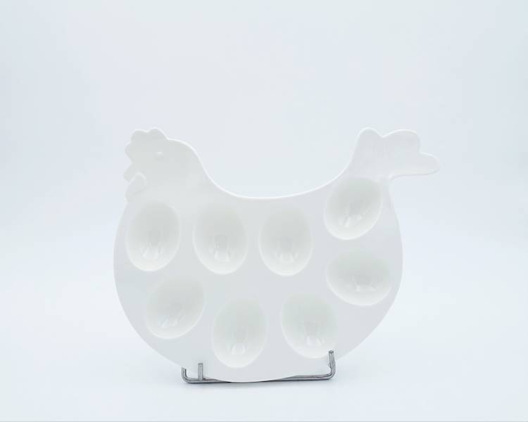 Talerz porcelanowy do jaj Florina Kurka 26,5 x 20,5 x 2 cm