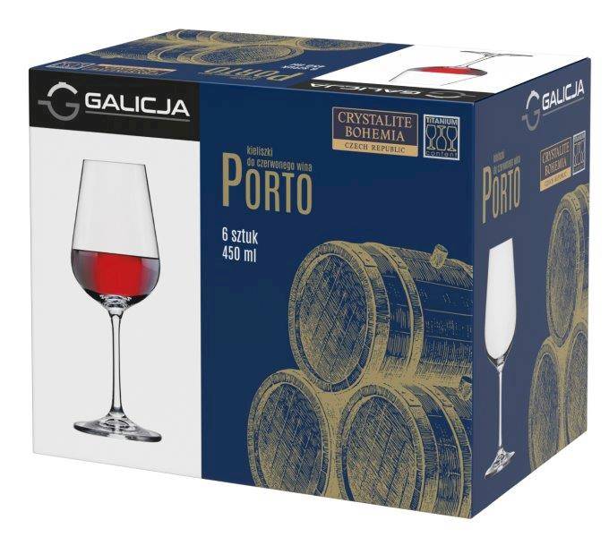 Galicja Kieliszki Porto do wina 450 ml