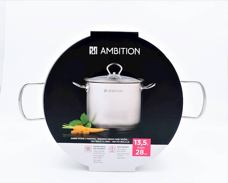 Garnek wysoki ACERO z pokrywką 13,5 L  AMBITION 60826
