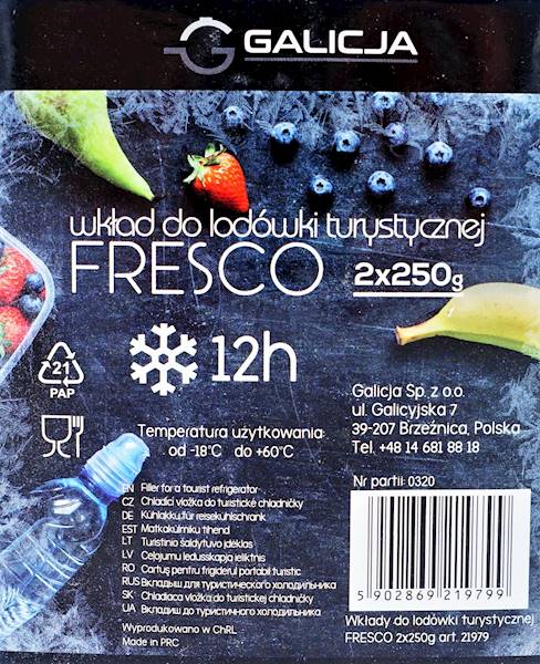Wkład Galicja Fresco 2x250ml do lodówek turystycznych