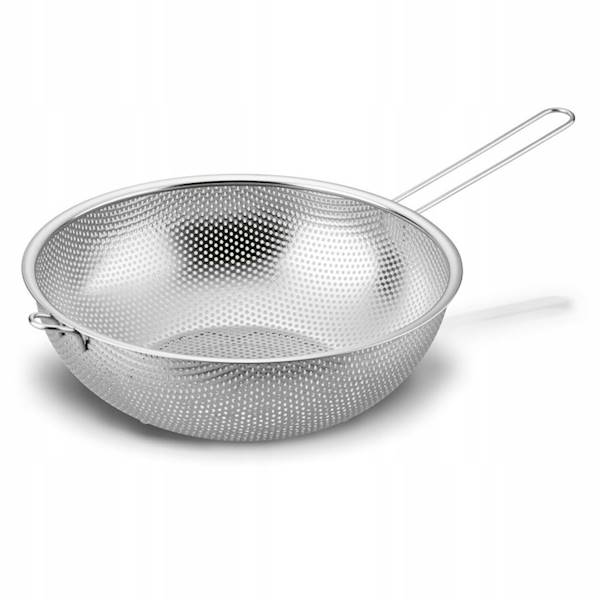 Cedzak / durszlak nierdzewny z rączką TADAR 28cm