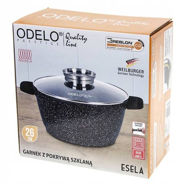 Garnek ESELA okrągły 26cm z pokrywą ODELO OD2128