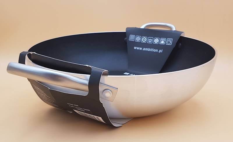 Patelnia wok DOTT 28cm z 2-ma uchwytami AMBITION 22322