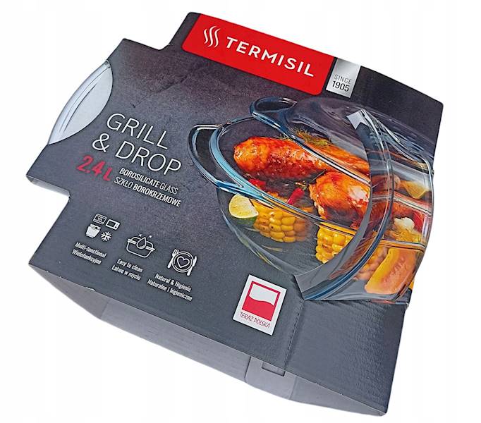 Naczynie żaroodporne okrągłe GRILL & DROP  TERMISIL PNG0240A