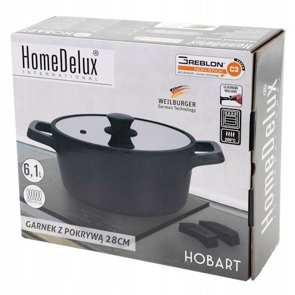 Garnek HOBART 28cm z pokrywą  HomeDelux HD12463