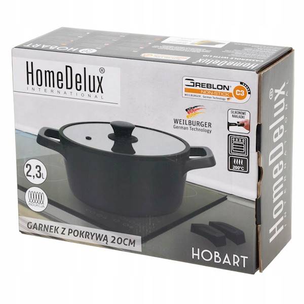 Garnek HOBART 20cm z pokrywą  HomeDelux HD12461