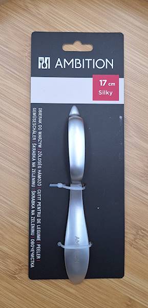 Obierak poprzeczny Silky Ambition 17 cm – stal nierdzewna, srebrny, ergonomiczny