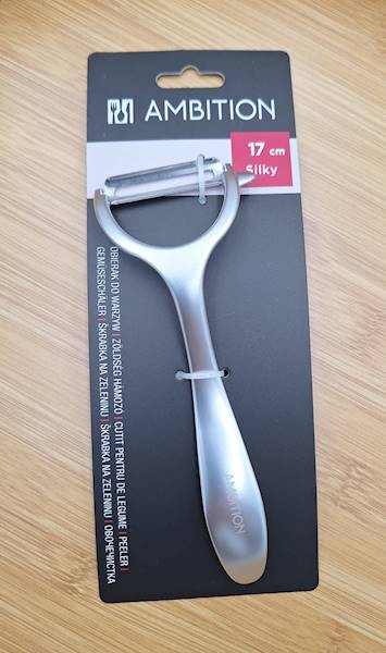 Obierak Silky Ambition 17 cm – stal nierdzewna, srebrny, ergonomiczny