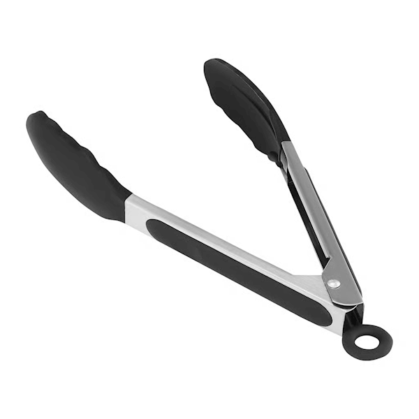 Szczypce kuchenne Ambition Snap 28 cm – silikonowe końcówki typu CRAB, stal nierdzewna, czarne