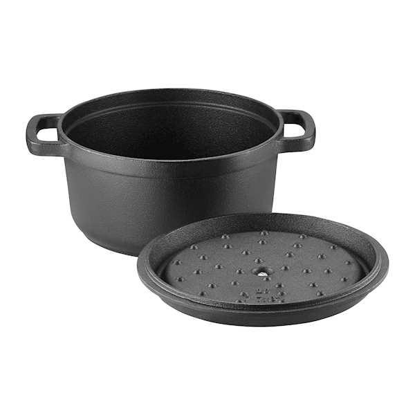Garnek żeliwny 24 cm z pokrywką Iron Ambition – trwały i elegancki