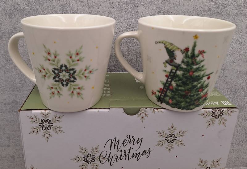 Kubki Świąteczne Ambition Gift Choinka XMAS 320 ml – Zestaw 2 szt. | Idealny Prezent Bożonarodzeniowy