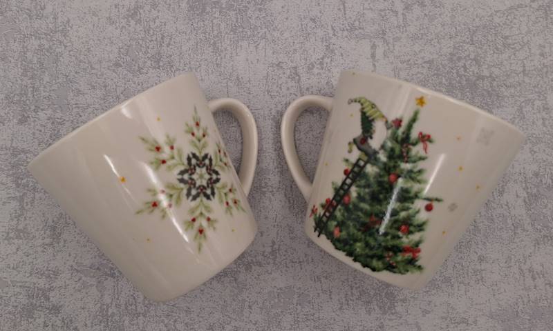 Kubki Świąteczne Ambition Gift Choinka XMAS 320 ml – Zestaw 2 szt. | Idealny Prezent Bożonarodzeniowy