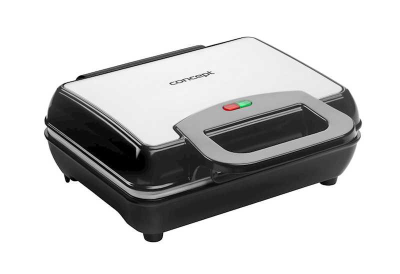 Gofrownica Concept VF3040 – 1000 W, ceramiczne płytki, stal nierdzewna | Chrupiące gofry w kilka minut