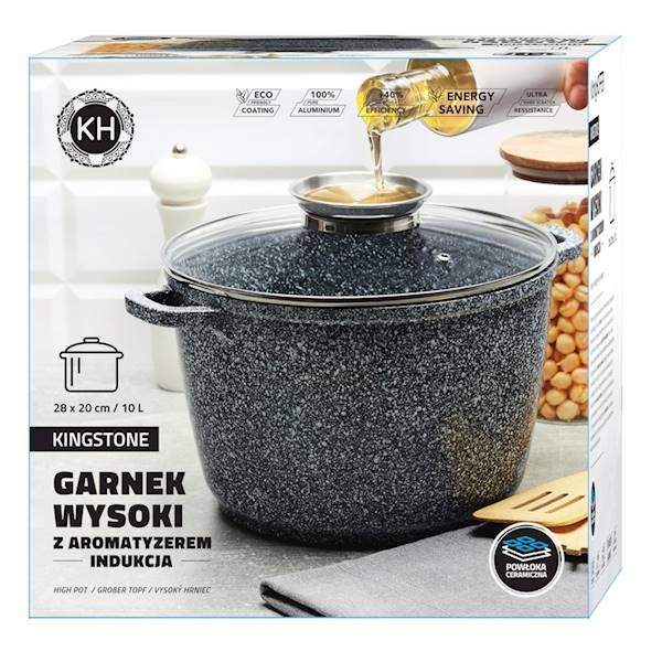 Garnek ceramiczny wysoki Konighoffer Kingstone 10 l