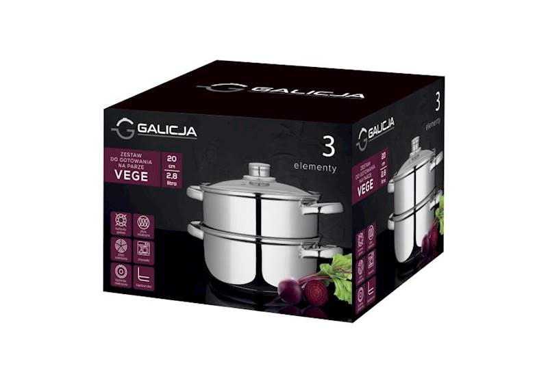 Garnek do gotowania na parze VEGE – 3 elementy