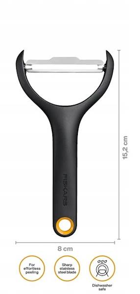 Obierak do warzyw Fiskars Functional Form 15 cm – stal nierdzewna | Ergonomiczny