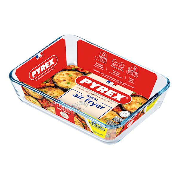 Brytfanna żaroodporna Pyrex 0,8L do Air Fryer | Szkło, piekarnik, mikrofala