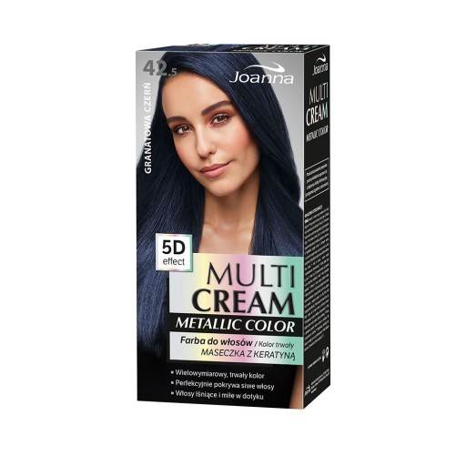 JOANNA MULTI CREAM EFEKT 3D 42,5 GRANATOWA CZERŃ