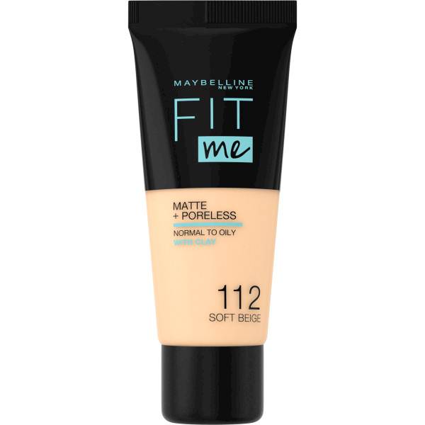 MAYBELLINE FIT ME MATTE+PORALESS 112-SOFT BEIGE 