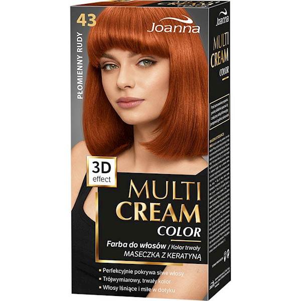 JOANNA MULTI CREAM 3D PŁOMIENNY RUDY 43