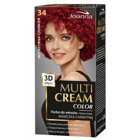 JOANNA MULTI CREAM 3D INTENSYWNA CZERWIEŃ 34