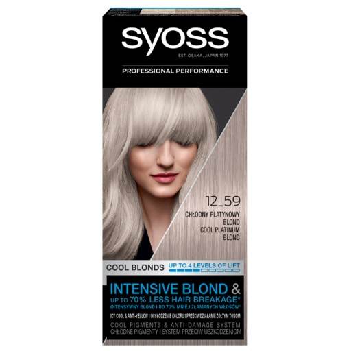 SYOSS COOL BLONDS 12-59 CHŁODNY PLATYNOWY BLOND