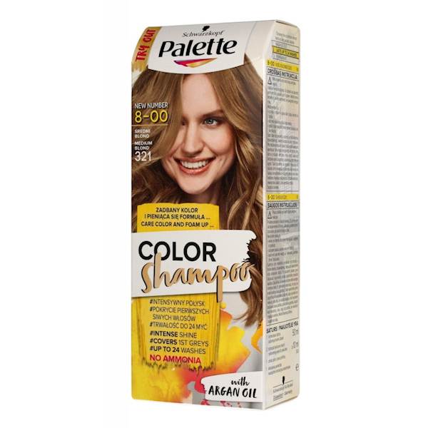 PALETTE COLOR SHAMPOO 8-00 ŚREDNI BLOND