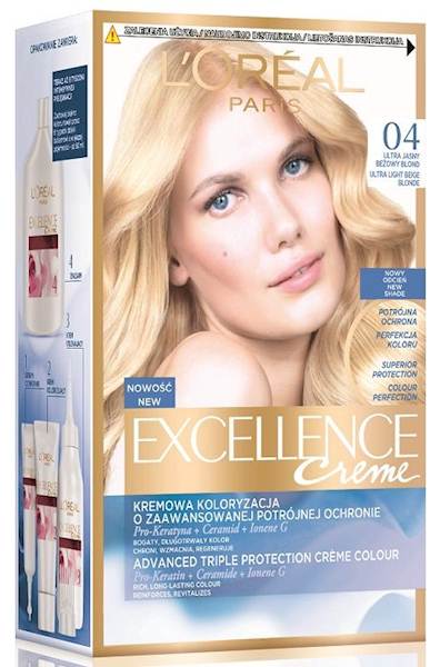 L'OREAL EXCELLENCE CREME 04-ULT/JASNY/BEŻOWY BLOND