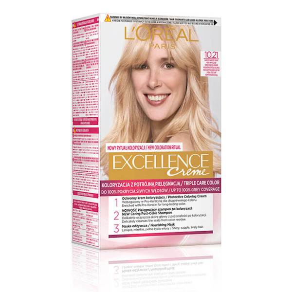 LOREAL EXCELLENCE CREME 10.21 B/B/JASNY/PERŁ/BLOND