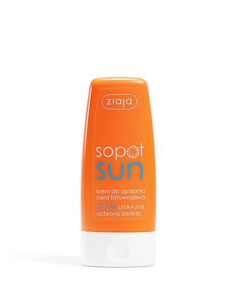 ZIAJA SOPOT SUN KREM SPF 25 DO TWARZY.60 ML.