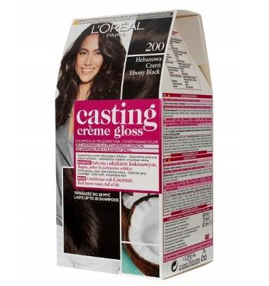 L'OREAL CASTING CREME GLOSS 200 HEBANOWA CZERŃ
