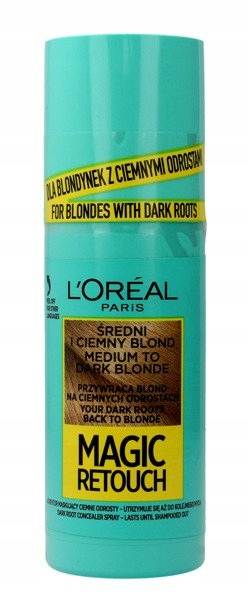 LOREAL MAGIC RETOUCH ŚREDNI I CIEMNY BLOND 75 ML.