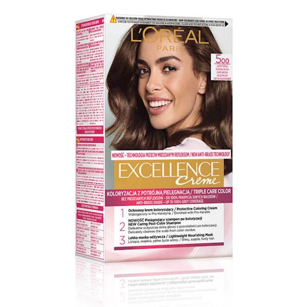 LOREAL EXELLENCE CREME 500- JASNY BRĄZ
