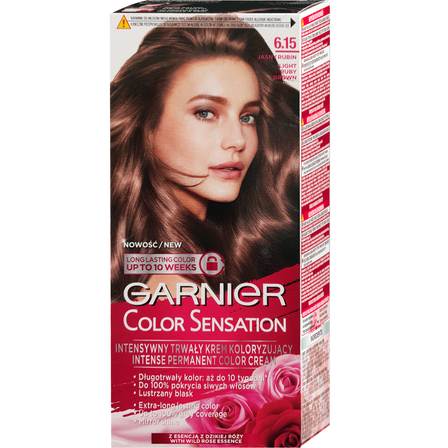 GARNIER COLOR SENSATION 6.15 JASNY RUBINOWY BRĄZ