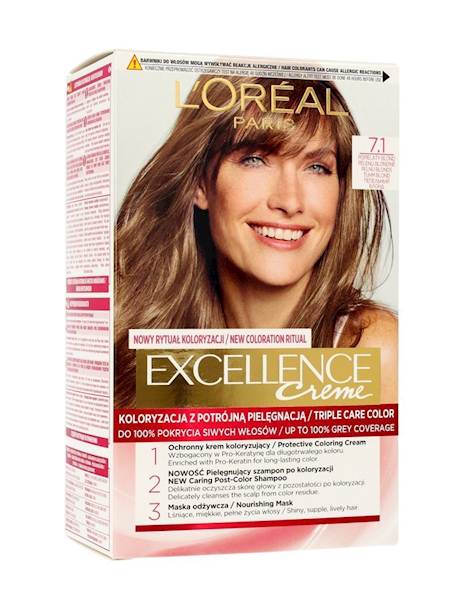 LOREAL EXCELLENCE 7.1- POPIELATY BLOND