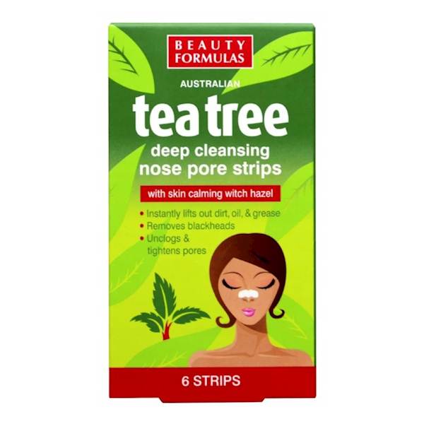 BEAUTY FORMULAS TEA TREE PŁATKI NA NOS 6 SZT.