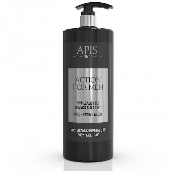 APIS ACTION FOR MEN NAWILŻAJĄCY ŻEL 3W1  1 L
